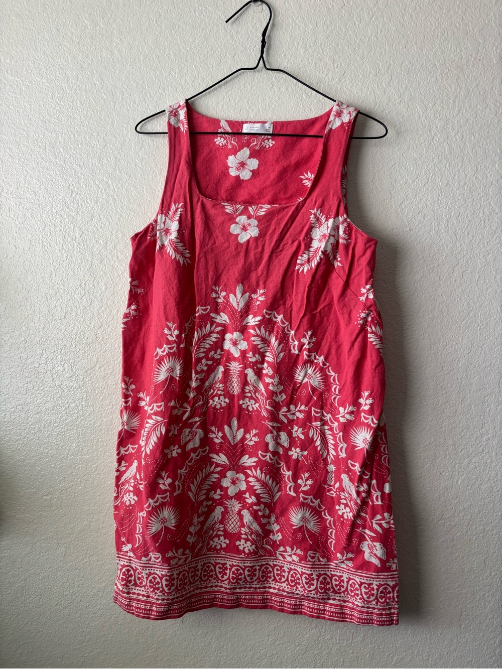LC Lauren Conrad Pink Floral Sleeveless Tunic Dress